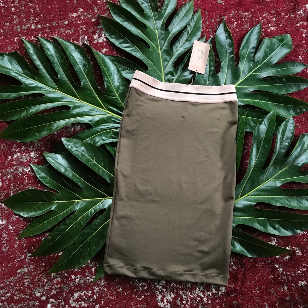 Olympia Activewear Siren Midi Skirt army green